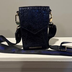 Quay Australia Shimmering Navy Crossbody Bag